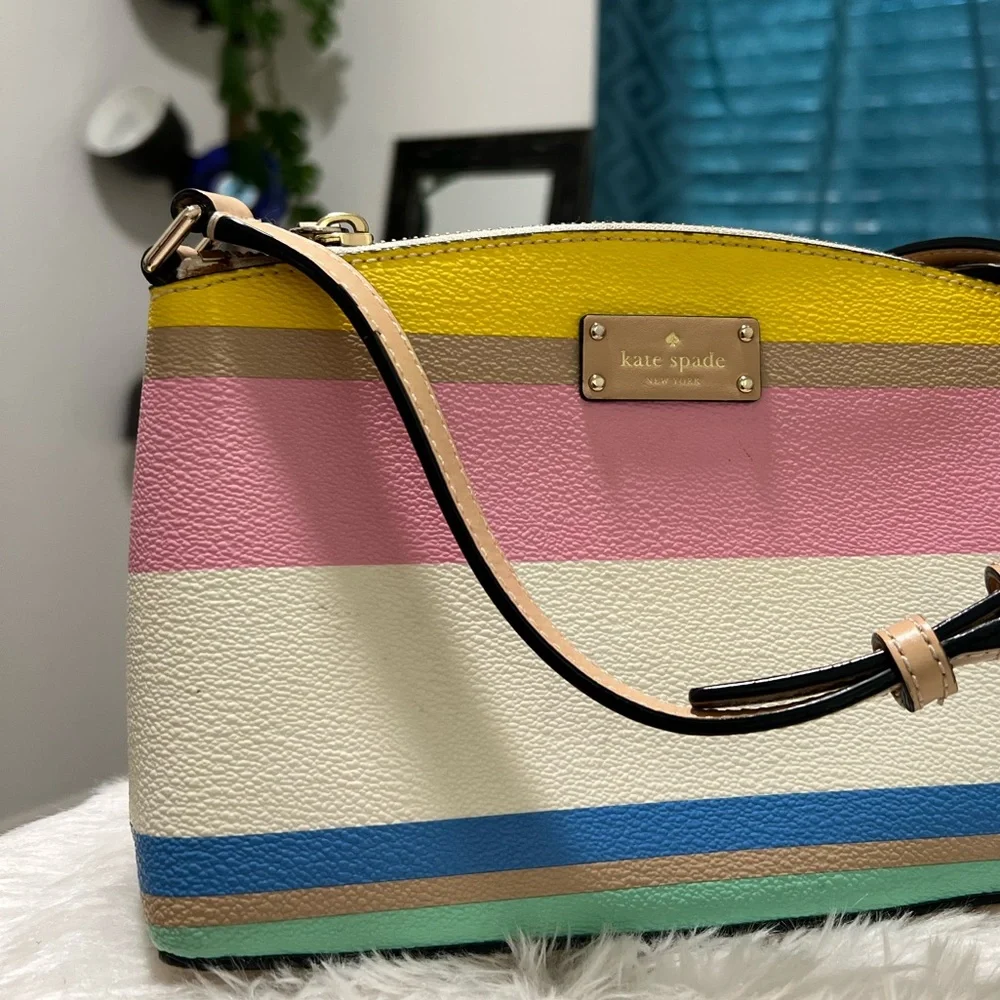 KATE SPADE Pastel Stripes Crossbody Bag